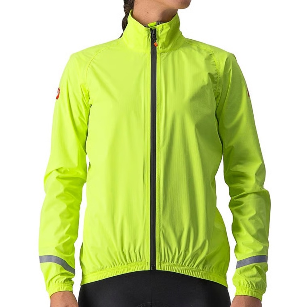 Castelli Women's Emergency 2 Rain Jacket (Brilliant Yellow) (S)